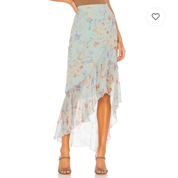 Alice + Olivia Dresses & Skirts - Alice + Olivia Caily Ruffle Mock Wrap Skirt, Sz 10